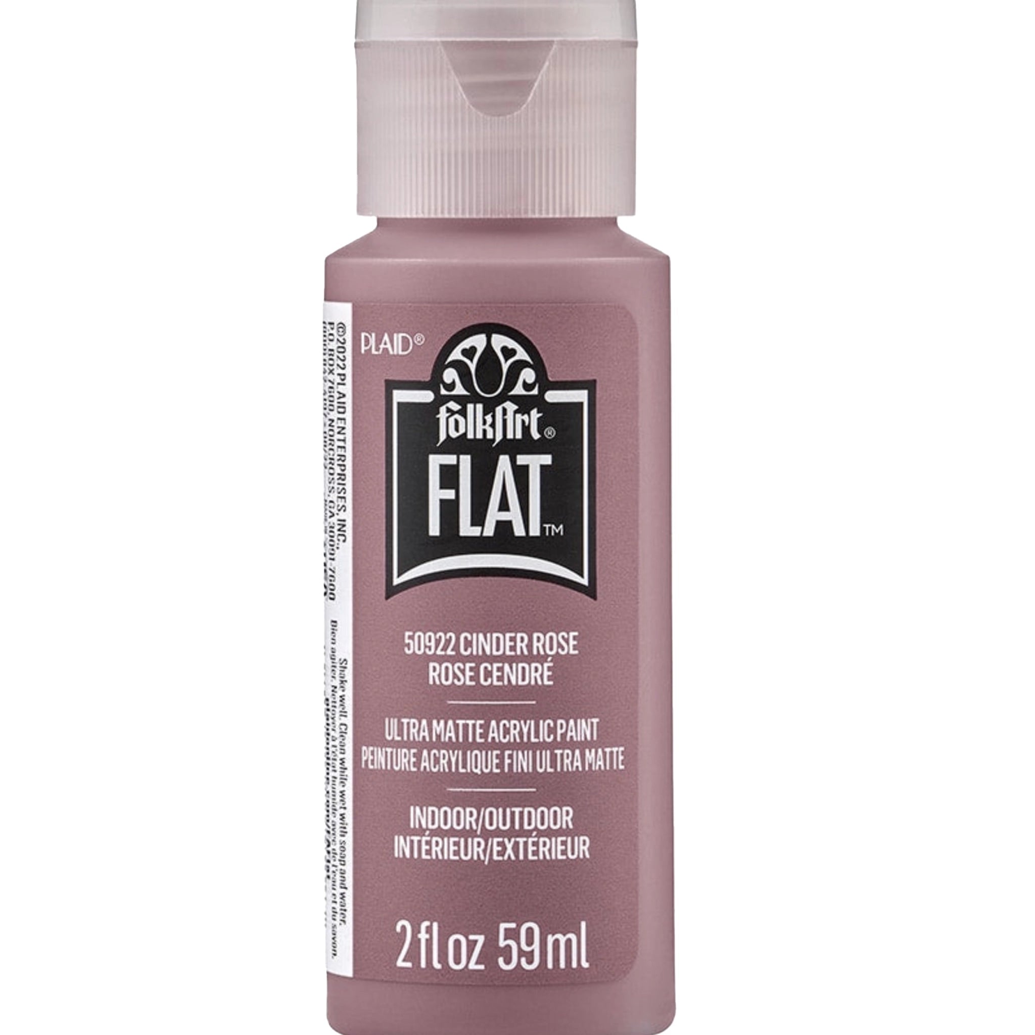 FolkArt Flat Ultra Matte Acrylic Paint - Cinder Rose - DIY Craft Warehouse