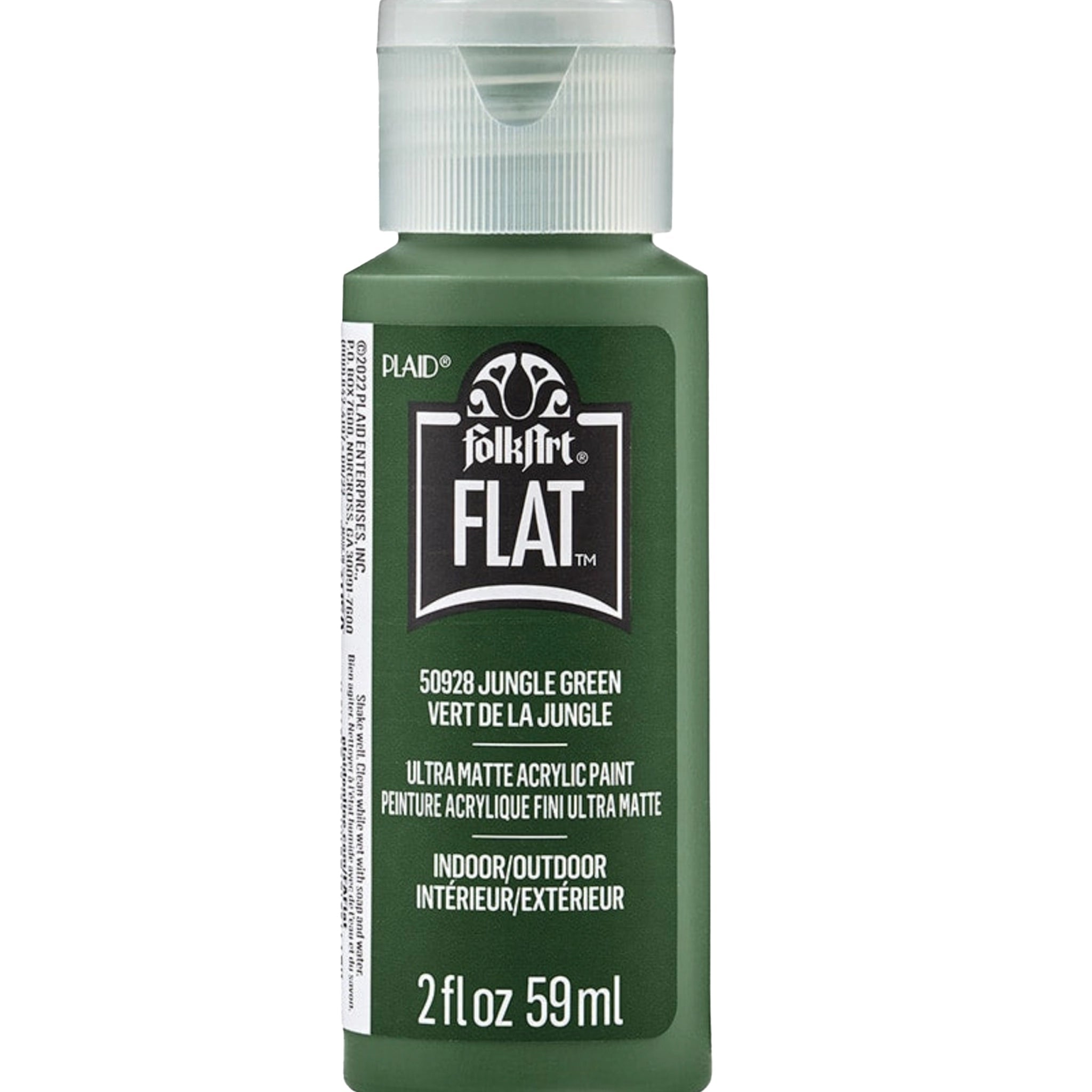 FolkArt Flat Ultra Matte Acrylic Paint - Jungle Green - DIY Craft Warehouse