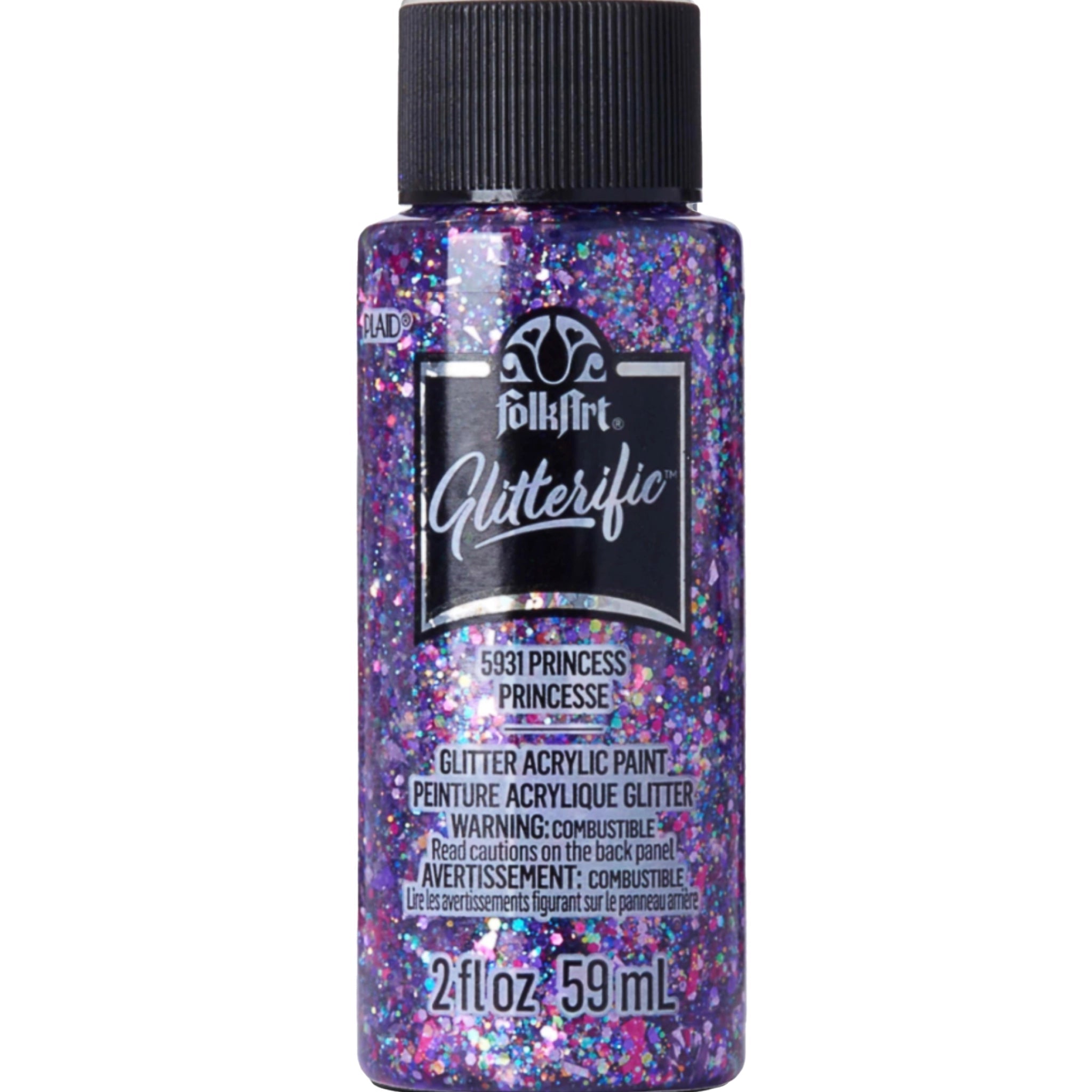 FolkArt Glitterific Acrylic Paint - Princess - DIY Craft Warehouse