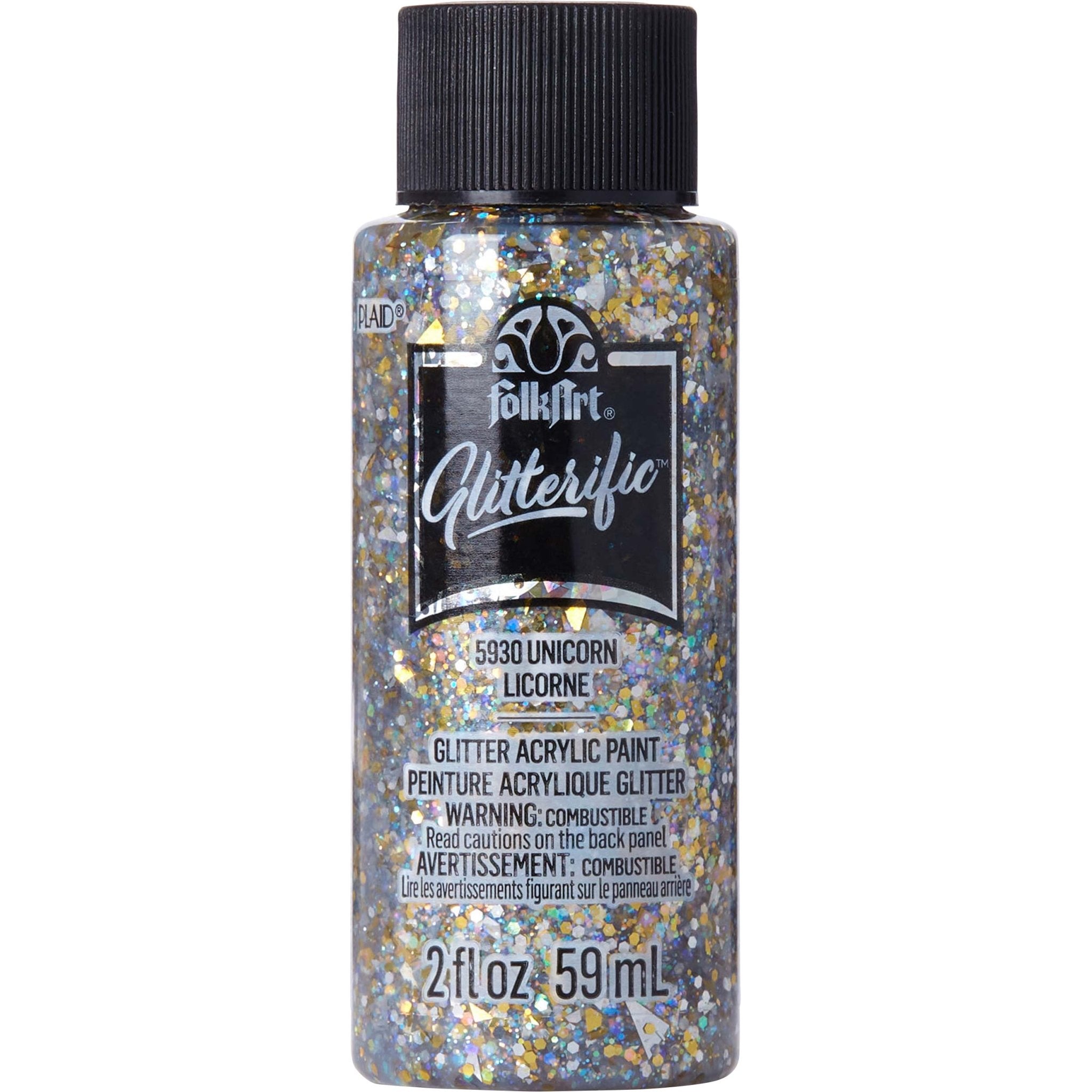 FolkArt Glitterific Acrylic Paint - Unicorn - DIY Craft Warehouse