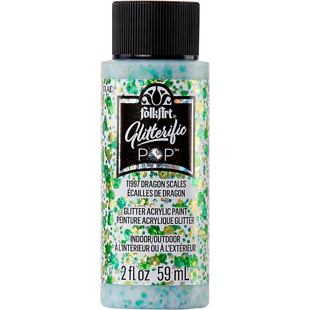 FolkArt Glitterific Pop Acrylic Paint - Dragon Scales - DIY Craft Warehouse