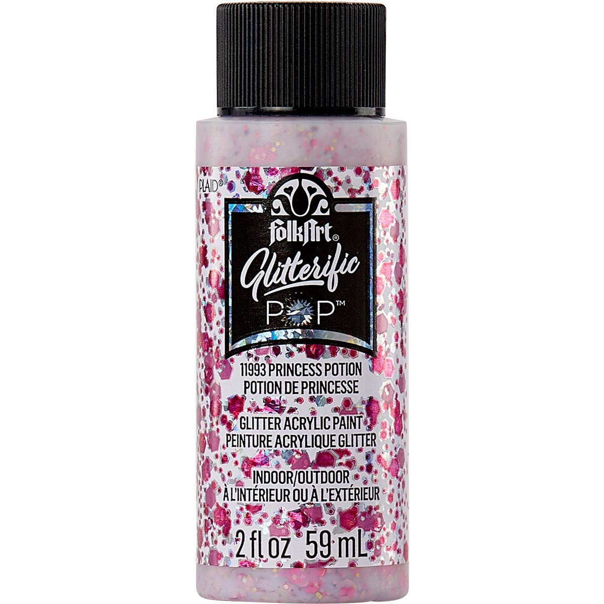 FolkArt Glitterific Pop Acrylic Paint - Princess Potion - DIY Craft Warehouse