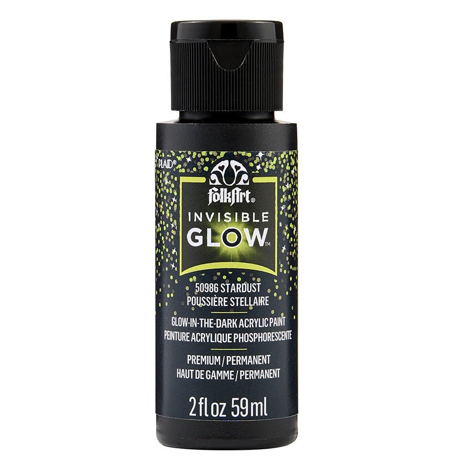 FolkArt Glow In Dark Acrylic Paint - Invisible Star - DIY Craft Warehouse