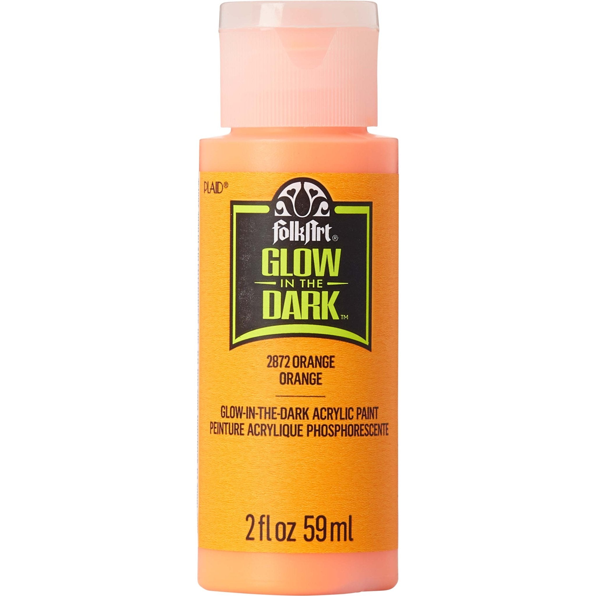 FolkArt Glow In Dark Acrylic Paint - Orange - DIY Craft Warehouse