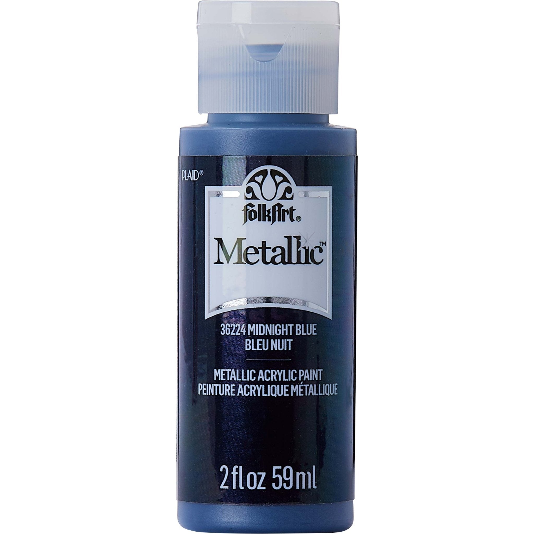 FolkArt Metallic Acrylic Paint - Midnight Blue - DIY Craft Warehouse