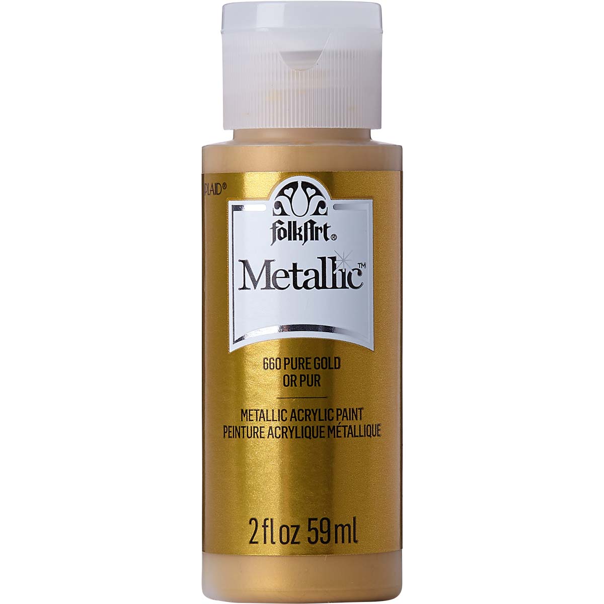 FolkArt Metallic Acrylic Paint - Pure Gold - DIY Craft Warehouse