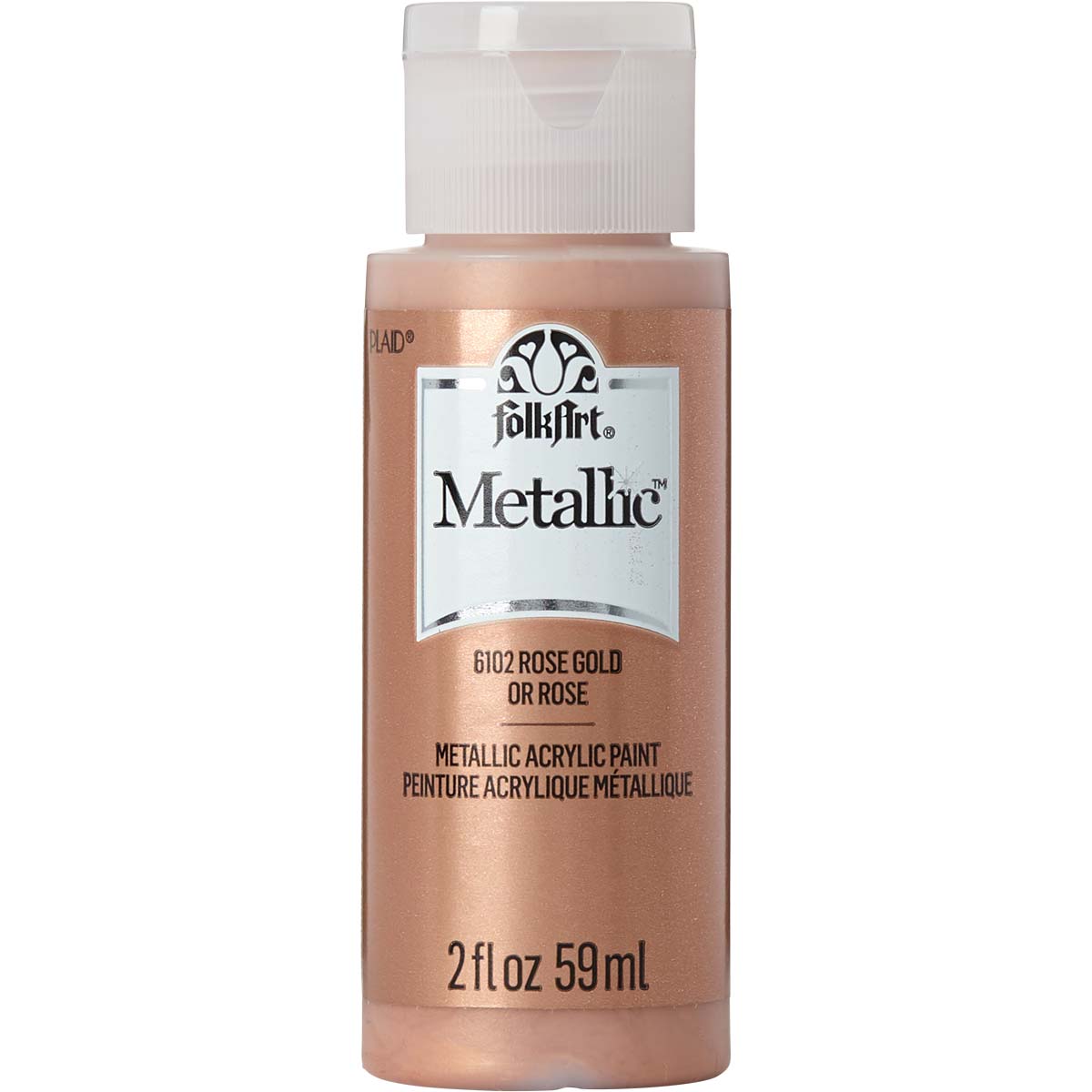 FolkArt Metallic Acrylic Paint - Rose Gold - DIY Craft Warehouse