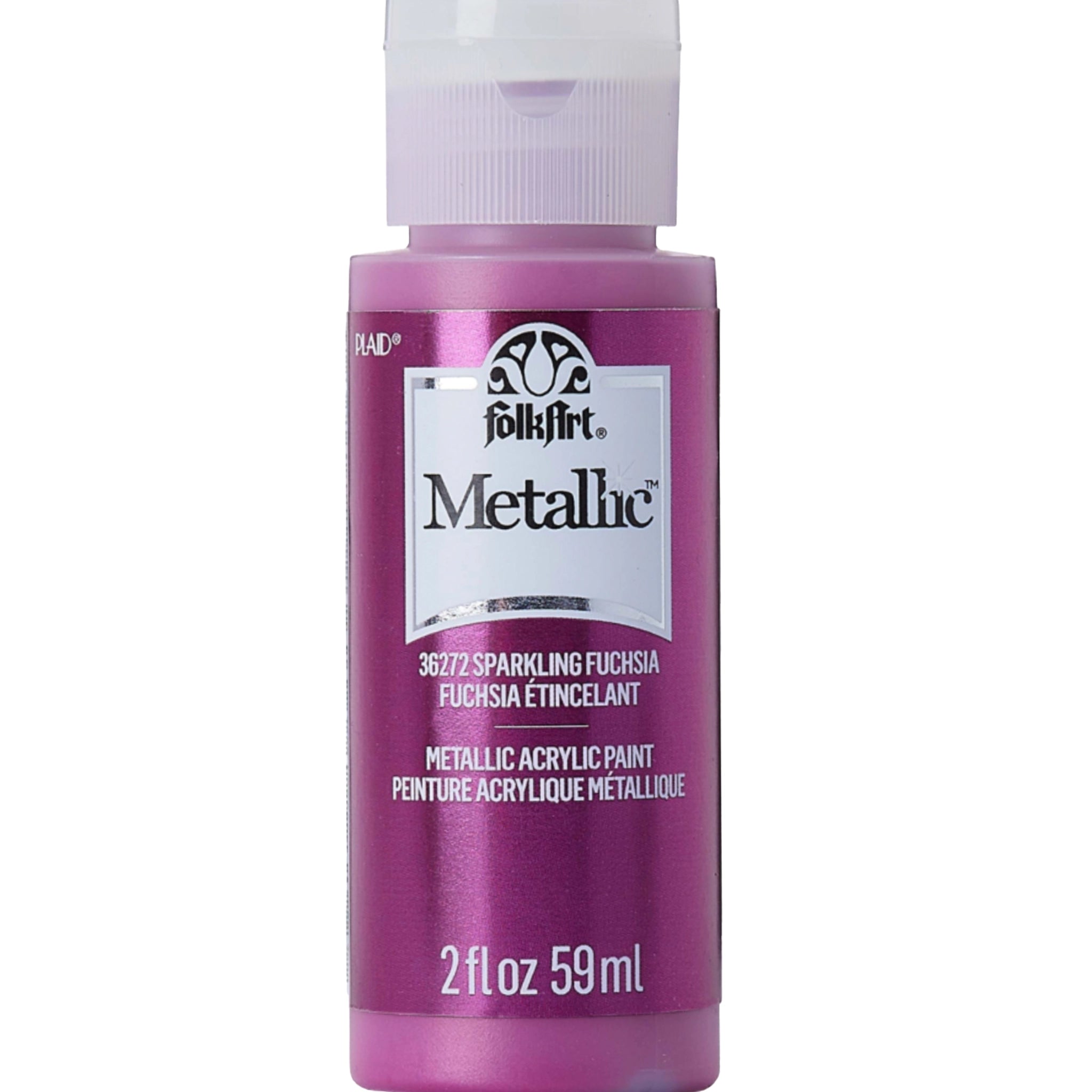 FolkArt Metallic Acrylic Paint - Sparkling Fuchsia - DIY Craft Warehouse