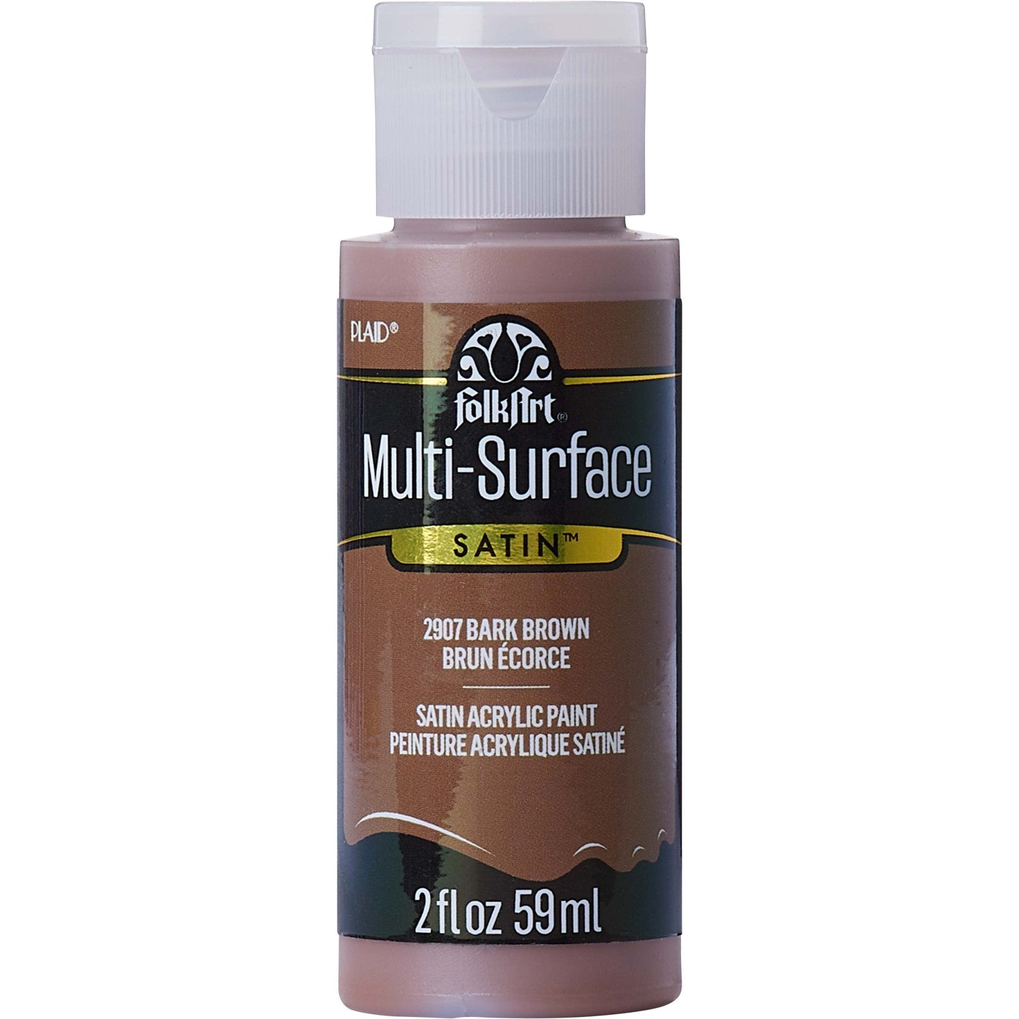 FolkArt Multi-Surface Acrylic Paint - Bark Brown - DIY Craft Warehouse