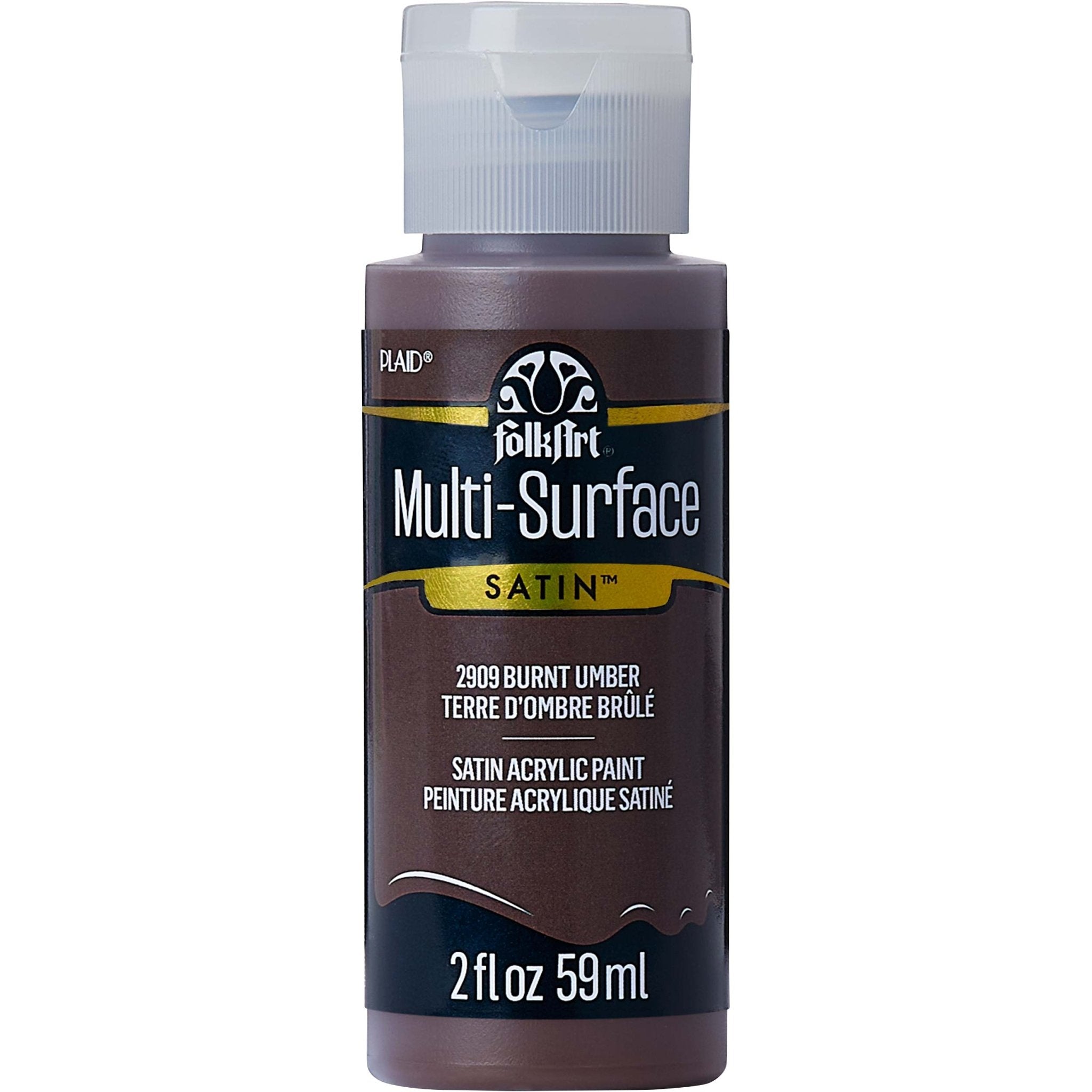 FolkArt Multi-Surface Acrylic Paint - Burnt Umber - DIY Craft Warehouse