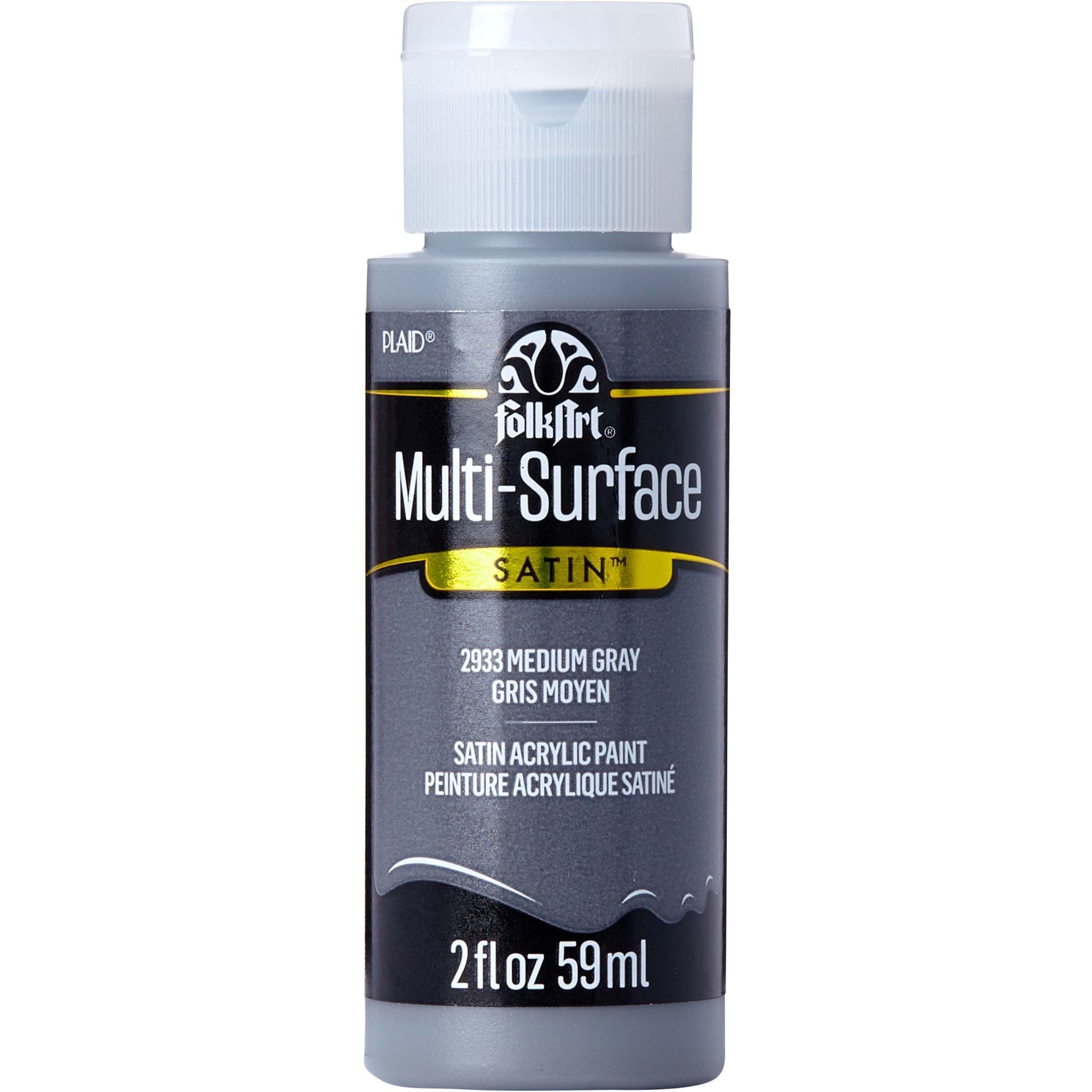 FolkArt Multi-Surface Acrylic Paint - Medium Gray - DIY Craft Warehouse