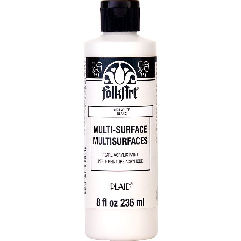 FolkArt Multi-Surface Acrylic Paint - Pearl White - DIY Craft Warehouse