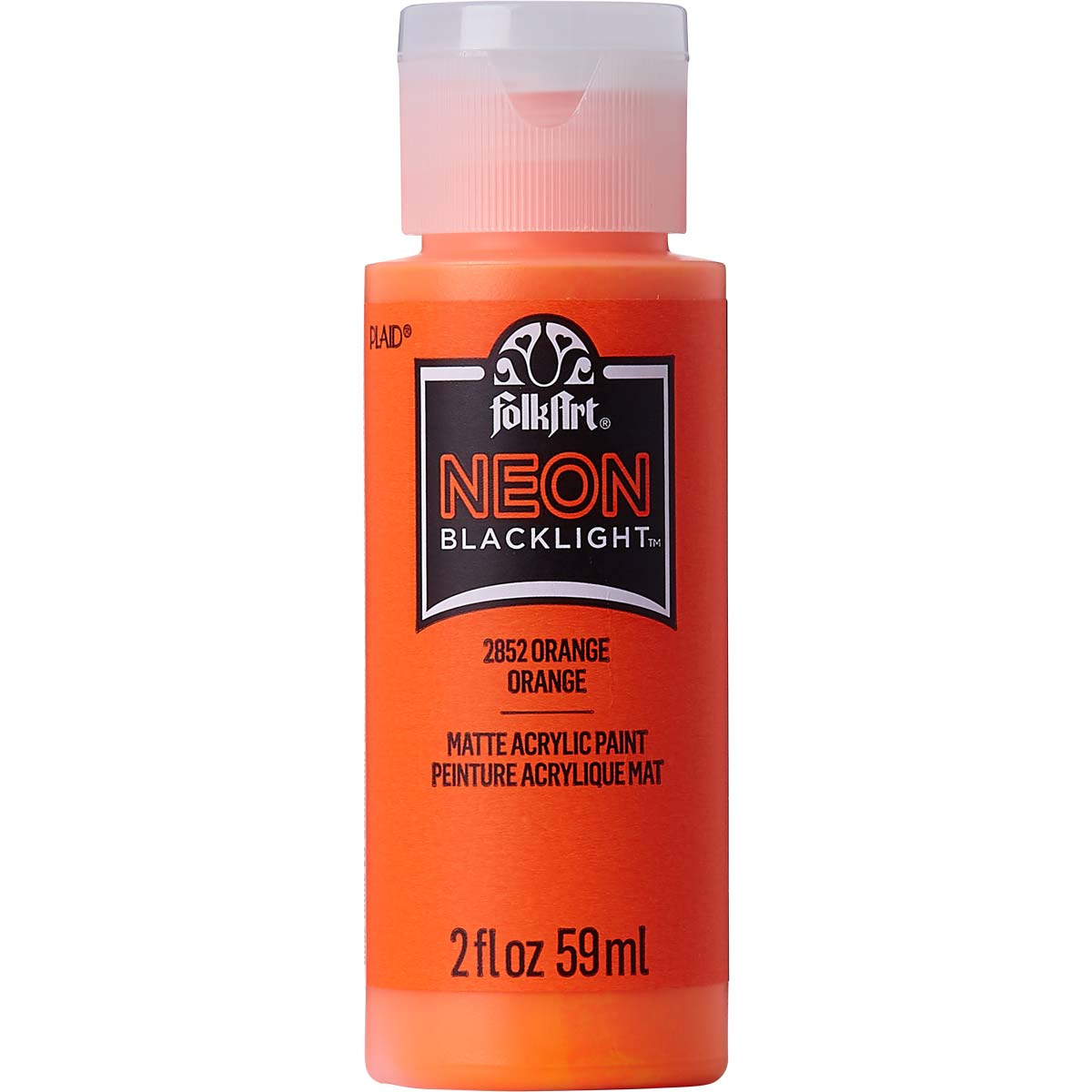 FolkArt Neon Blacklight Acrylic Paint - Orange - DIY Craft Warehouse