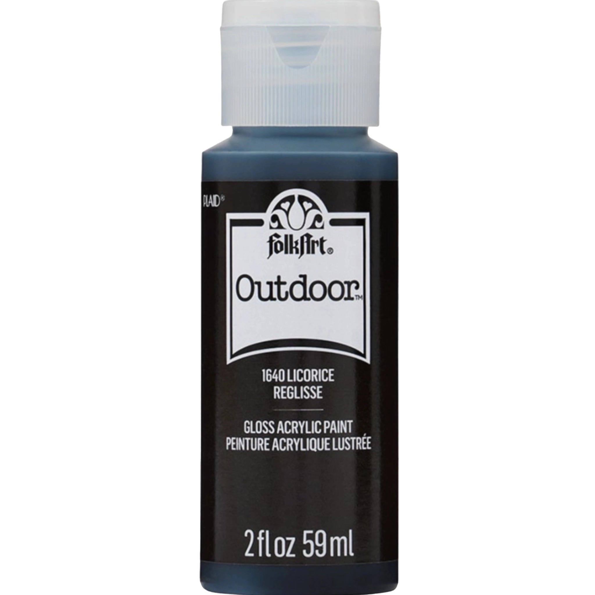 FolkArt Outdoor Acrylic Paint - Licorice - DIY Craft Warehouse