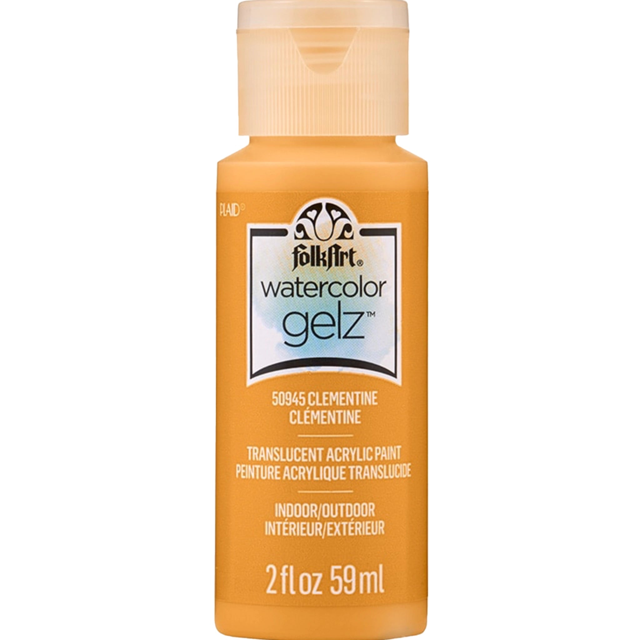 FolkArt Watercolor Gelz Acrylic Paint - Clementine - DIY Craft Warehouse