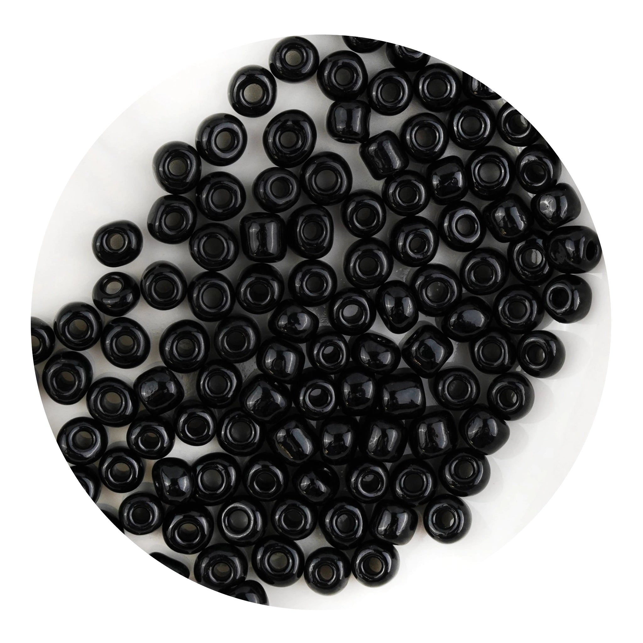 Glass Seed String Beads - Black - DIY Craft Warehouse