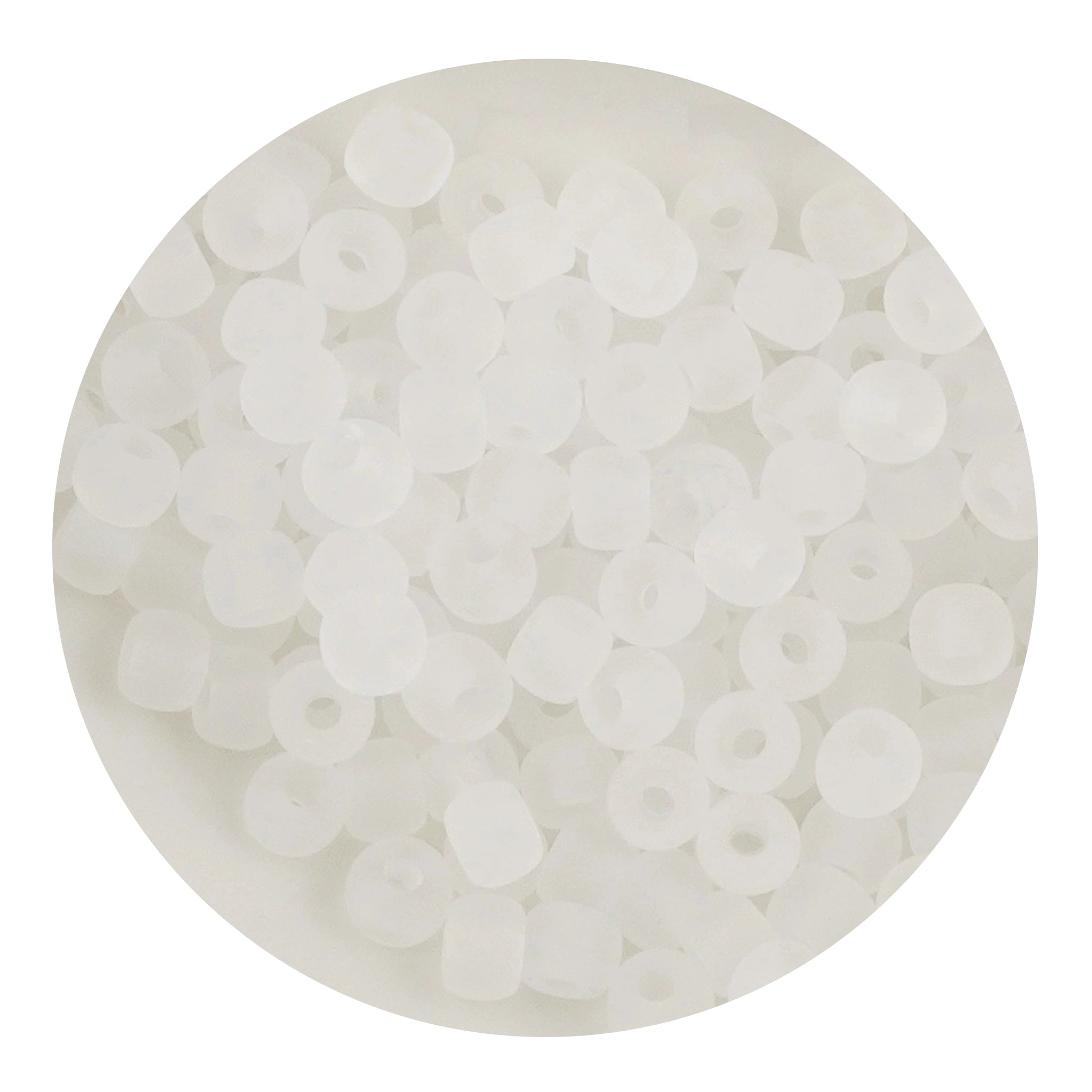 Glass Seed String Beads - Frosted White - DIY Craft Warehouse