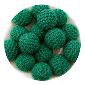 Crochet Wood Bead - Green