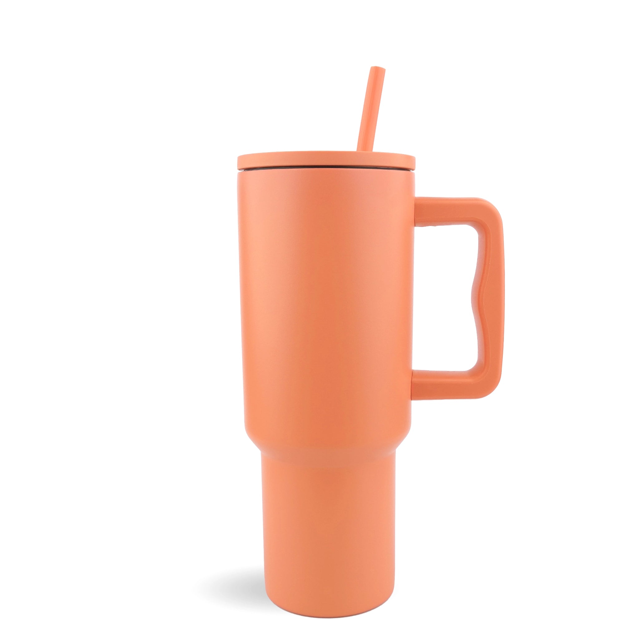 Handled Travel Mug Modern II  Matte - Orange Melon - DIY Craft Warehouse