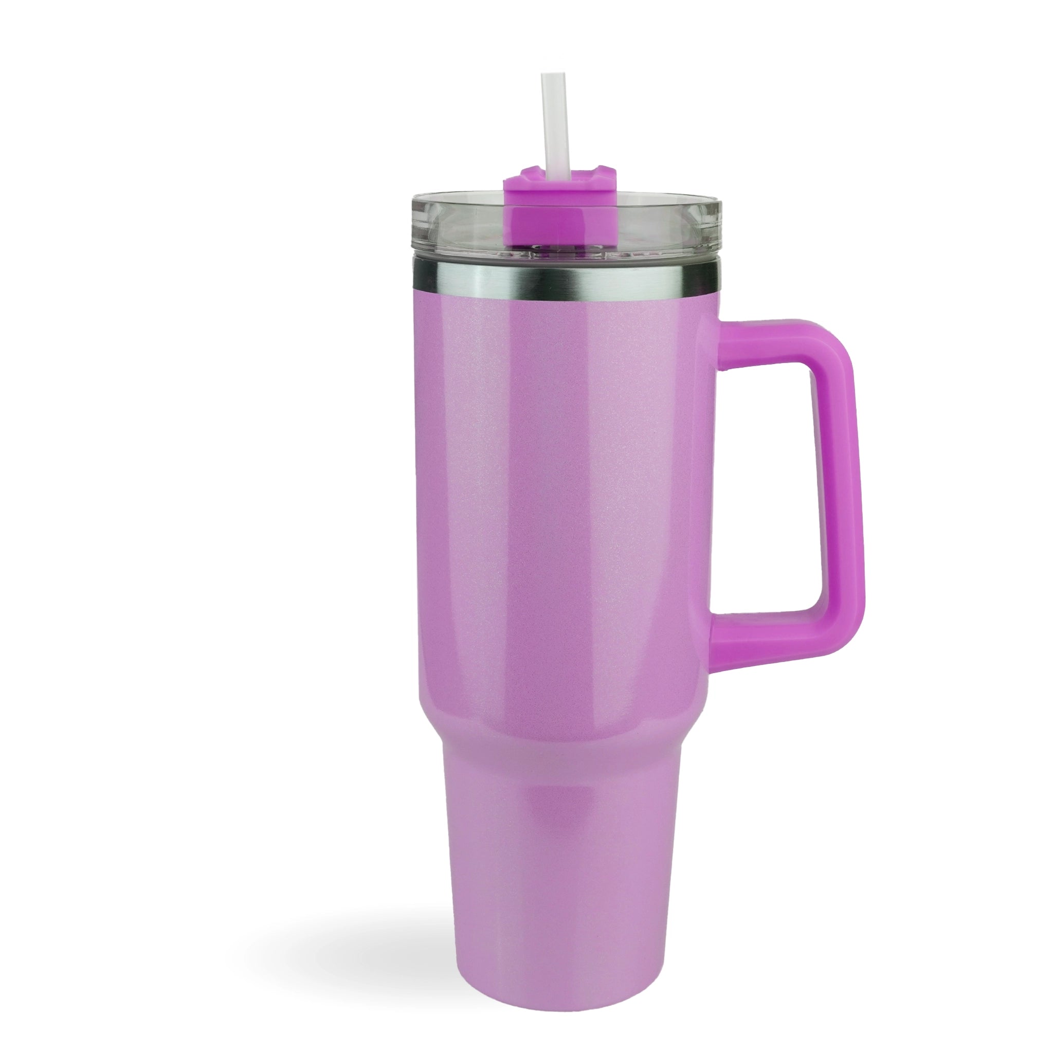 Handled Travel Mug Shimmer - Purple - DIY Craft Warehouse