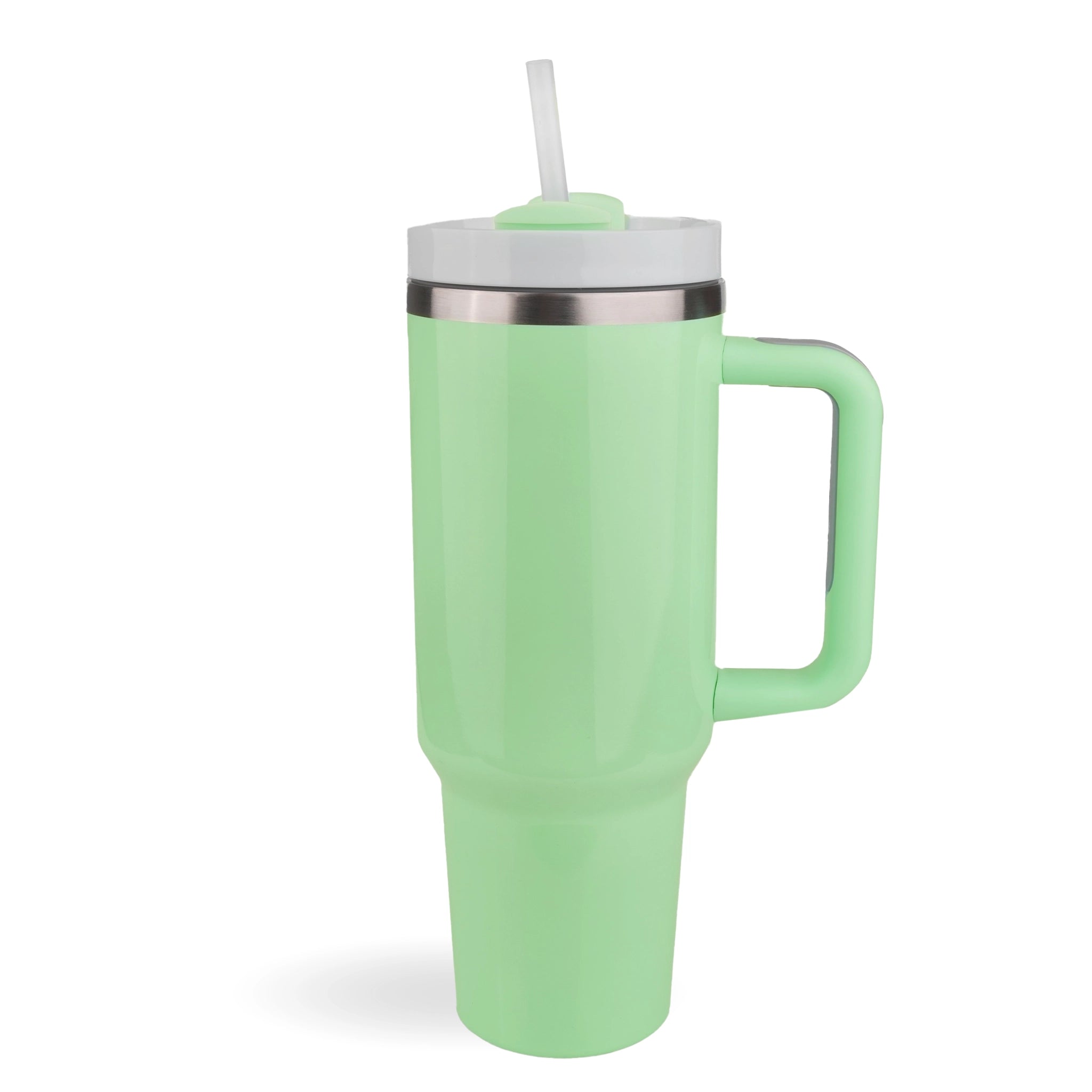 Handled Travel Mug Standard Glossy - Light Green - DIY Craft Warehouse