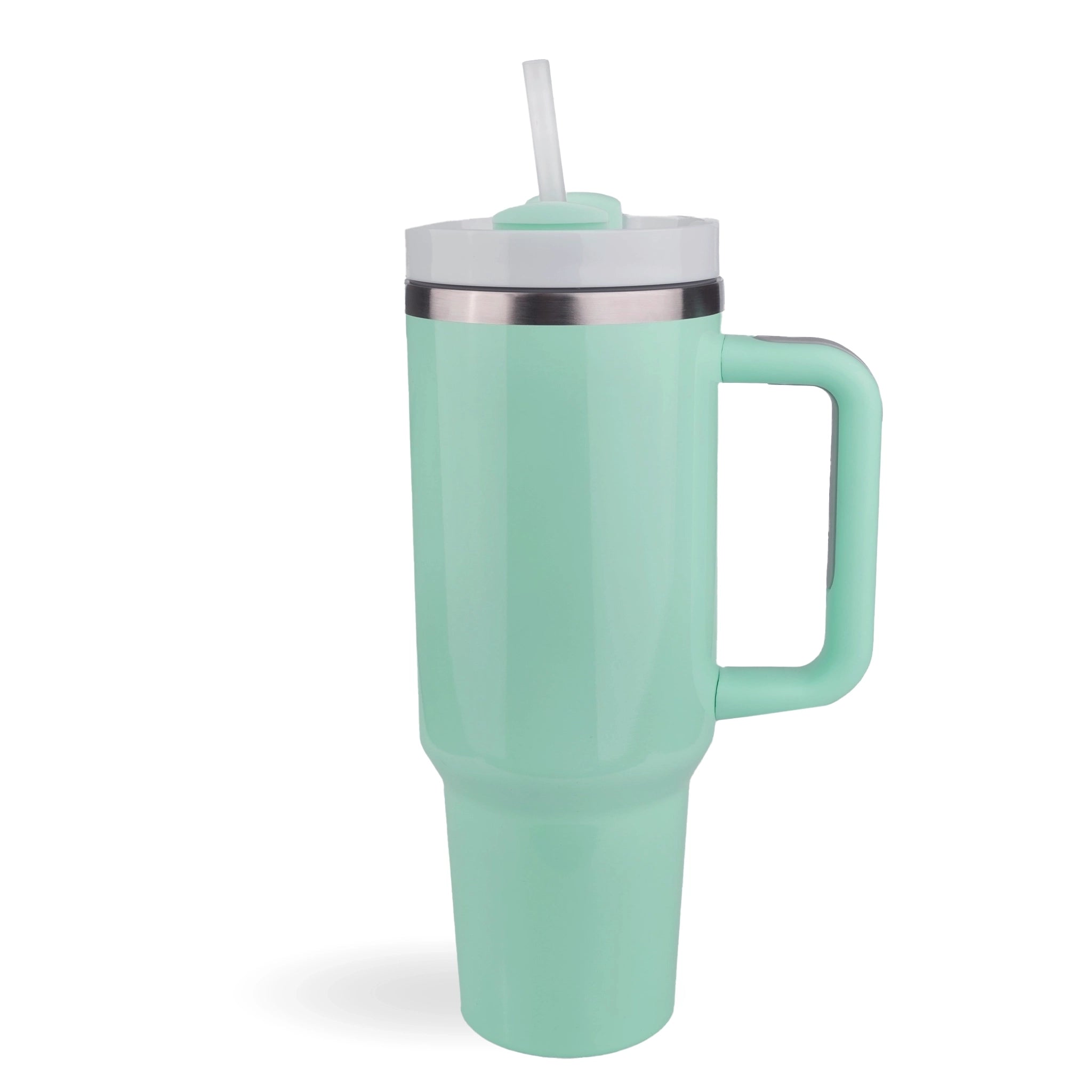 Handled Travel Mug Standard Glossy - Mint - DIY Craft Warehouse