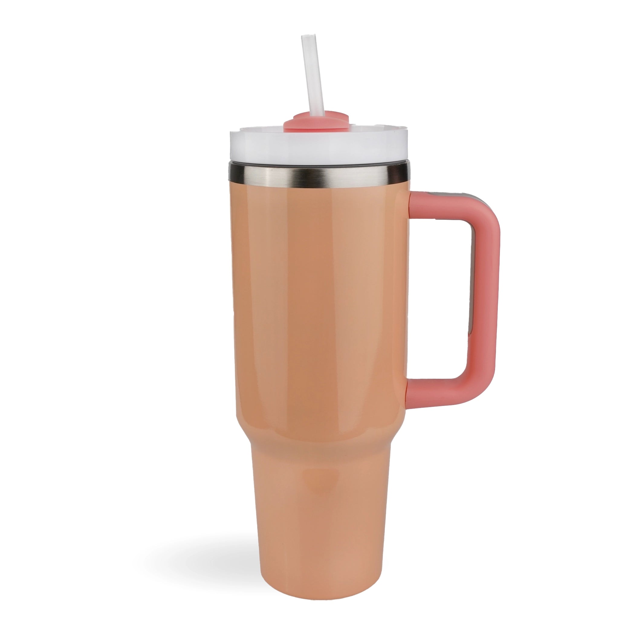 Handled Travel Mug Standard Glossy - Orange - DIY Craft Warehouse