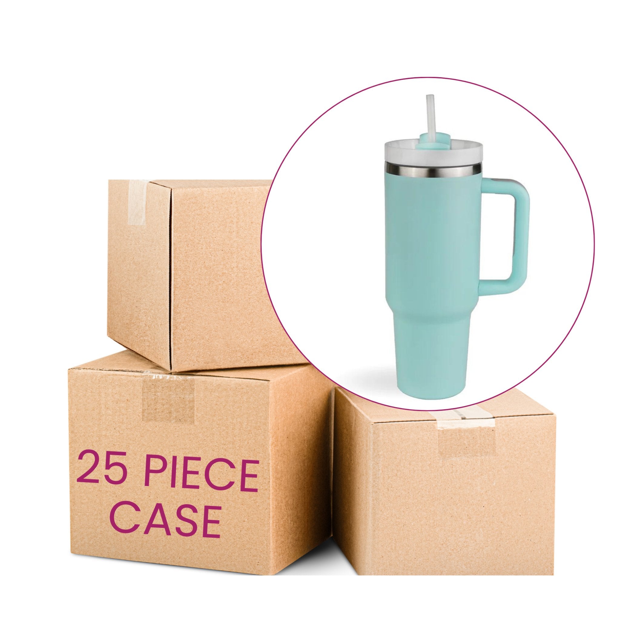 Handled Travel Mug Standard Matte - Mint - DIY Craft Warehouse