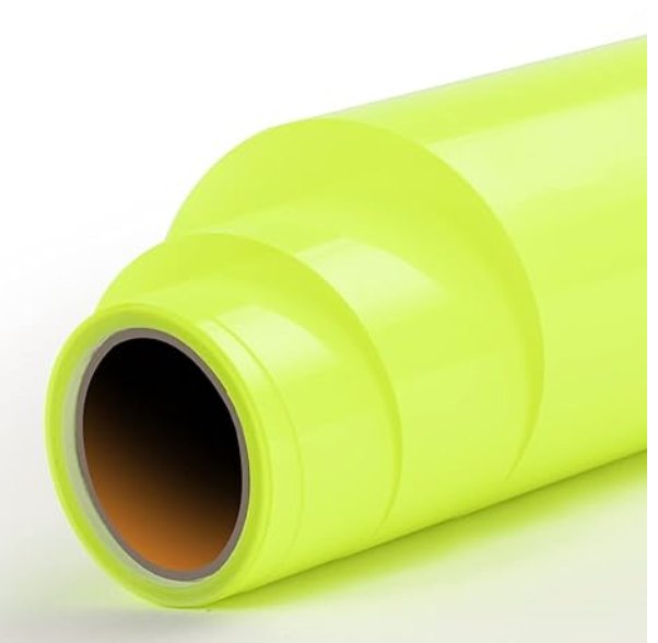 Heat Transfer Vinyl Fluorescent HTV - Neon Yellow - DIY Craft Warehouse