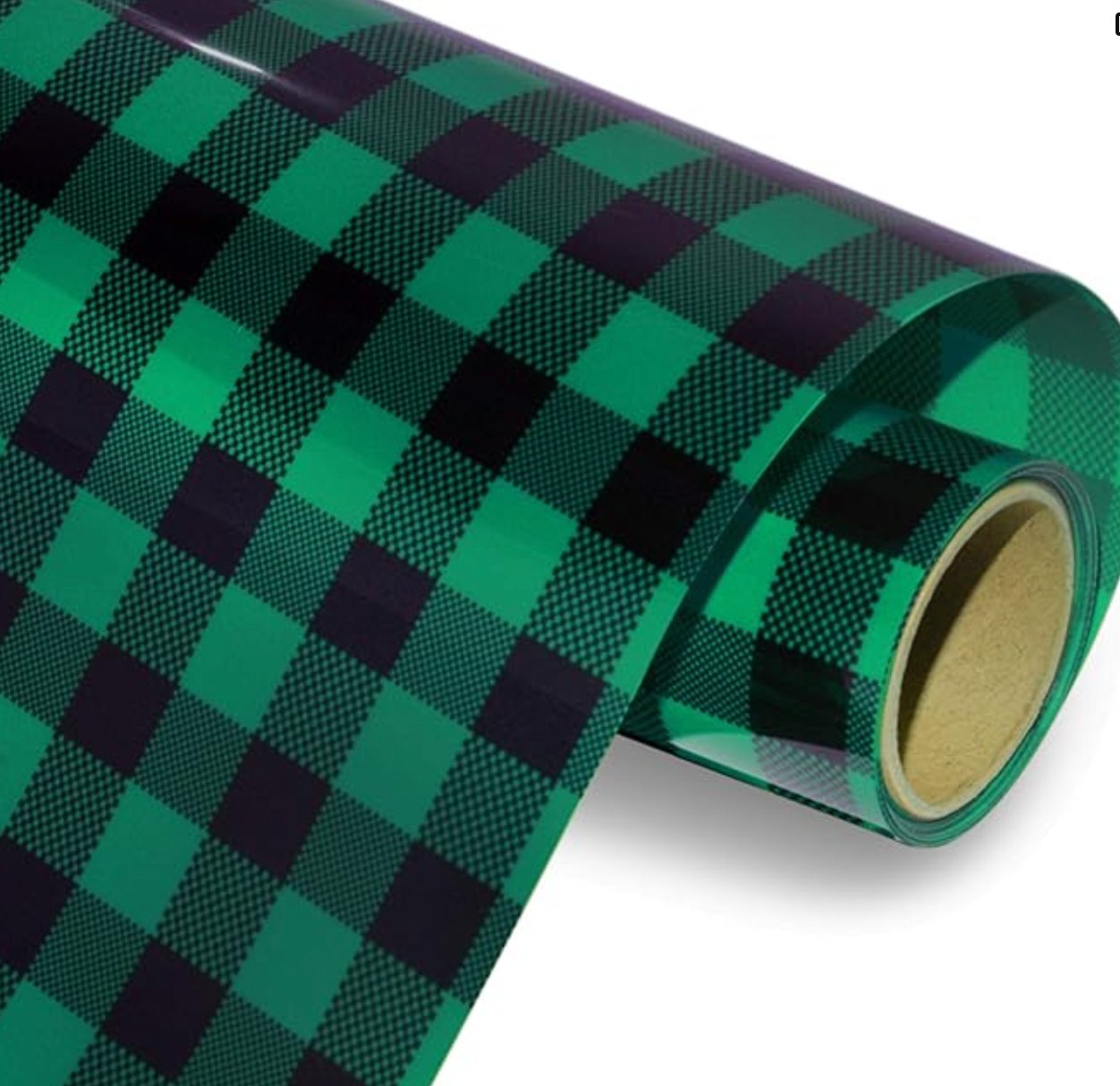 Heat Transfer Vinyl Plaid HTV - Black & Green - DIY Craft Warehouse