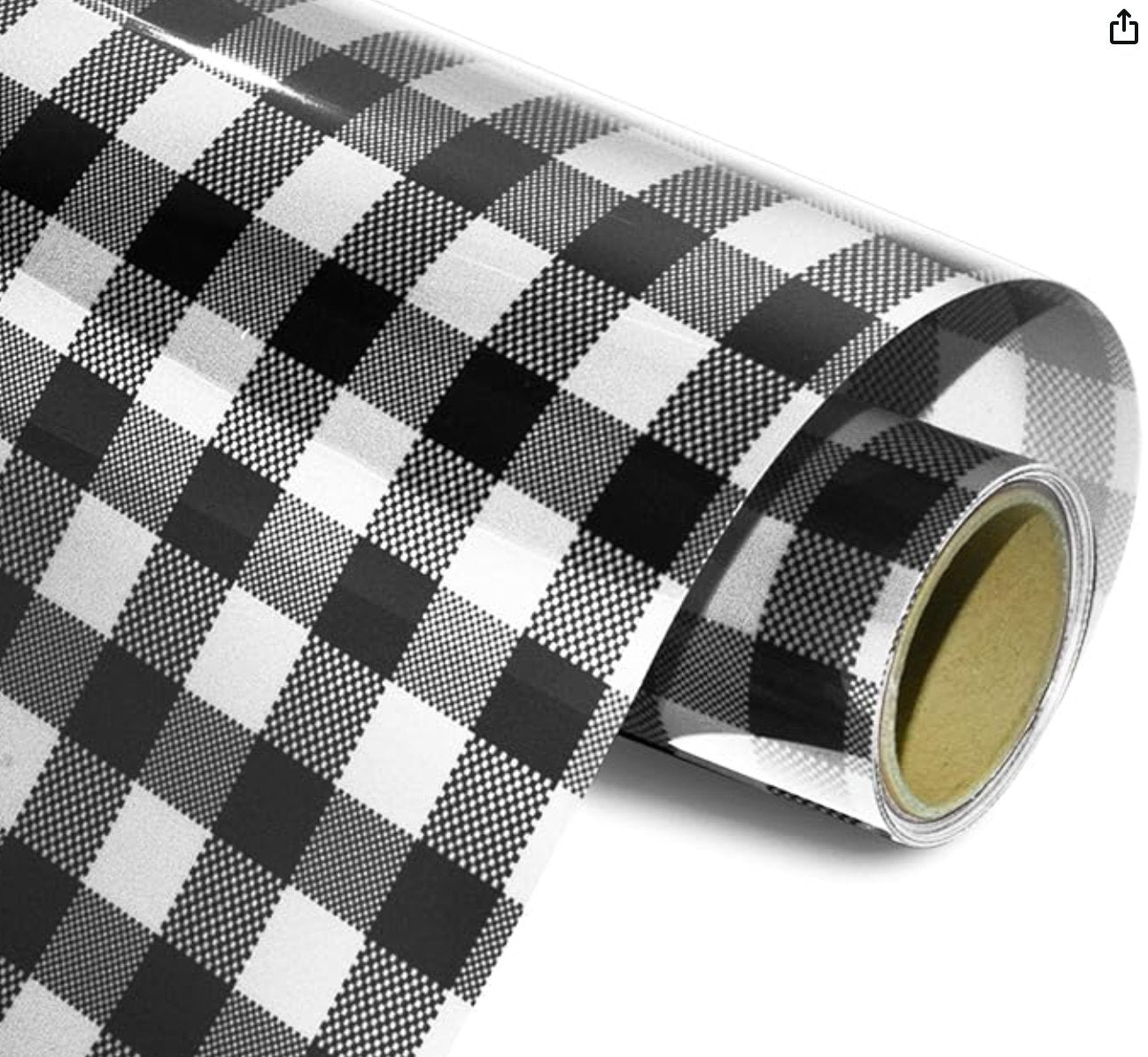 Heat Transfer Vinyl Plaid HTV - Black & White - DIY Craft Warehouse