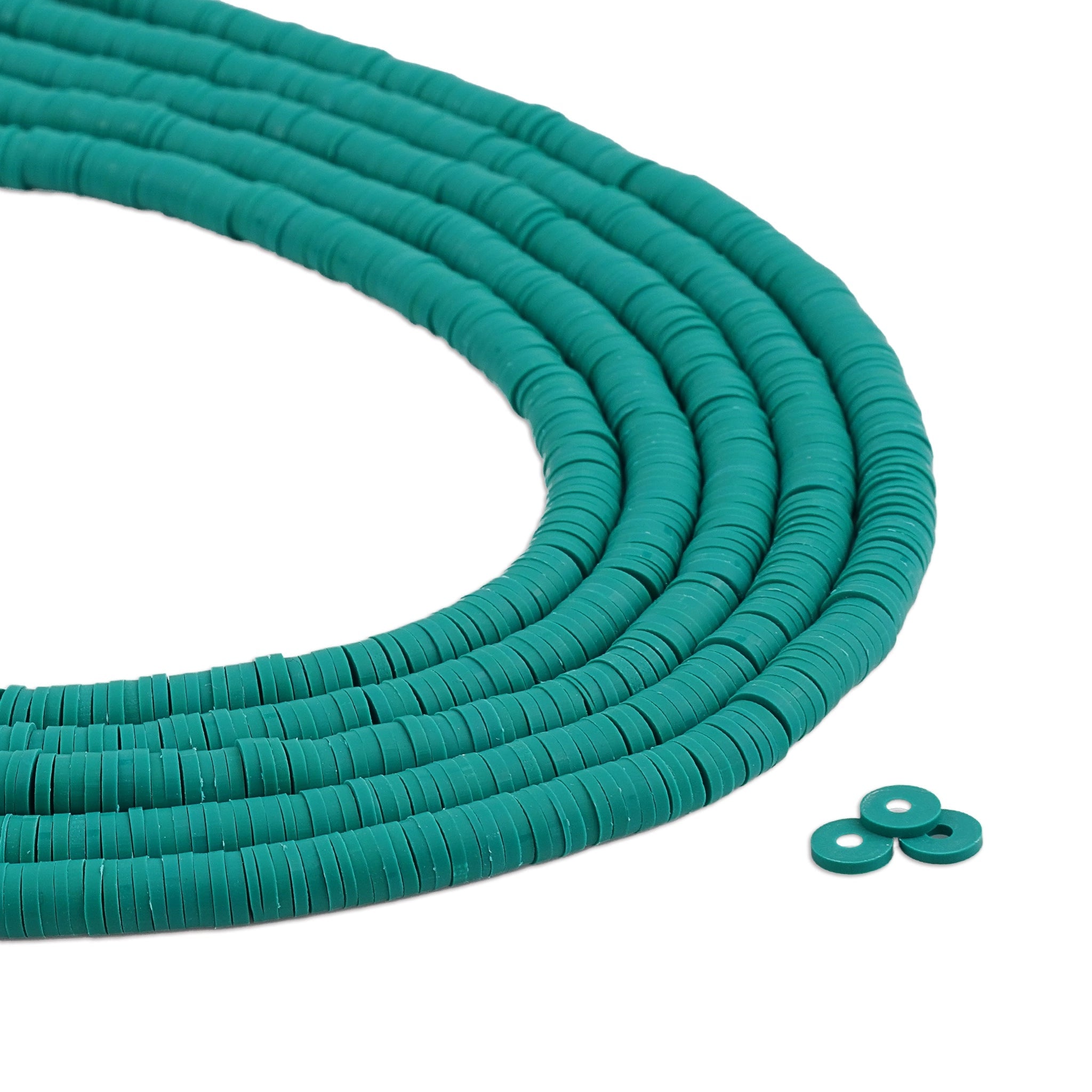 Heishi Surfer Friendship Beads - Emerald Green - DIY Craft Warehouse