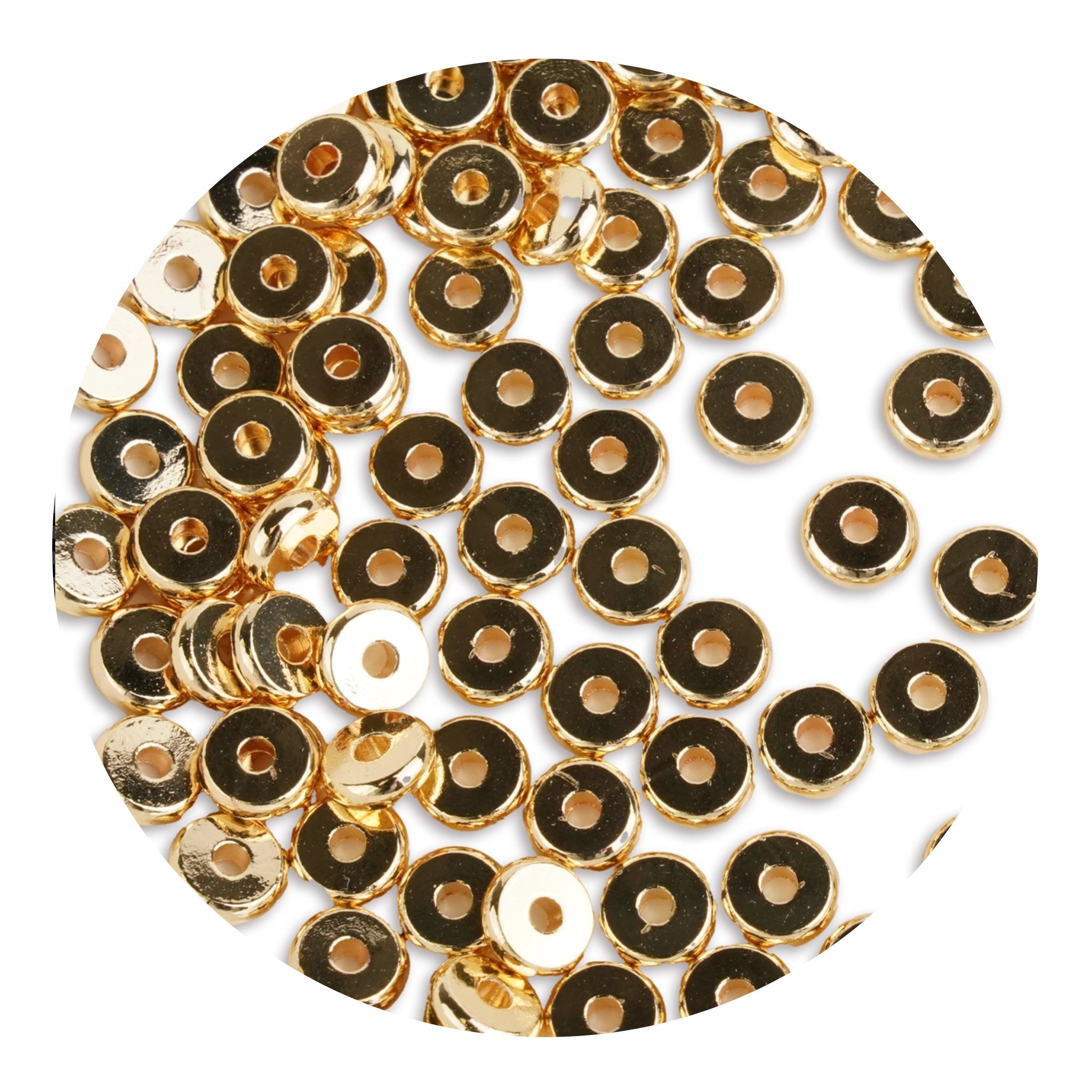 Heishi Surfer Friendship Beads - Metal Gold - DIY Craft Warehouse