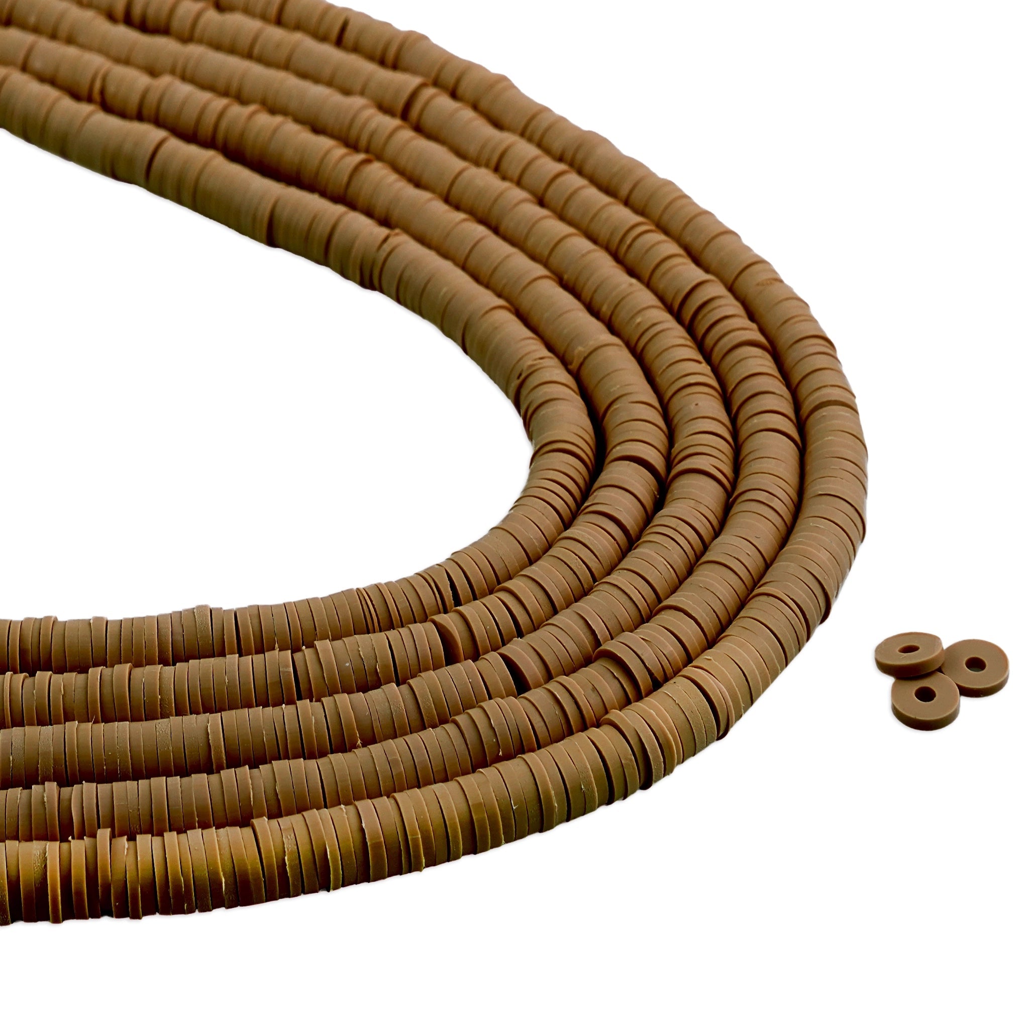 Heishi Surfer Friendship Beads - Spiced Brown - DIY Craft Warehouse