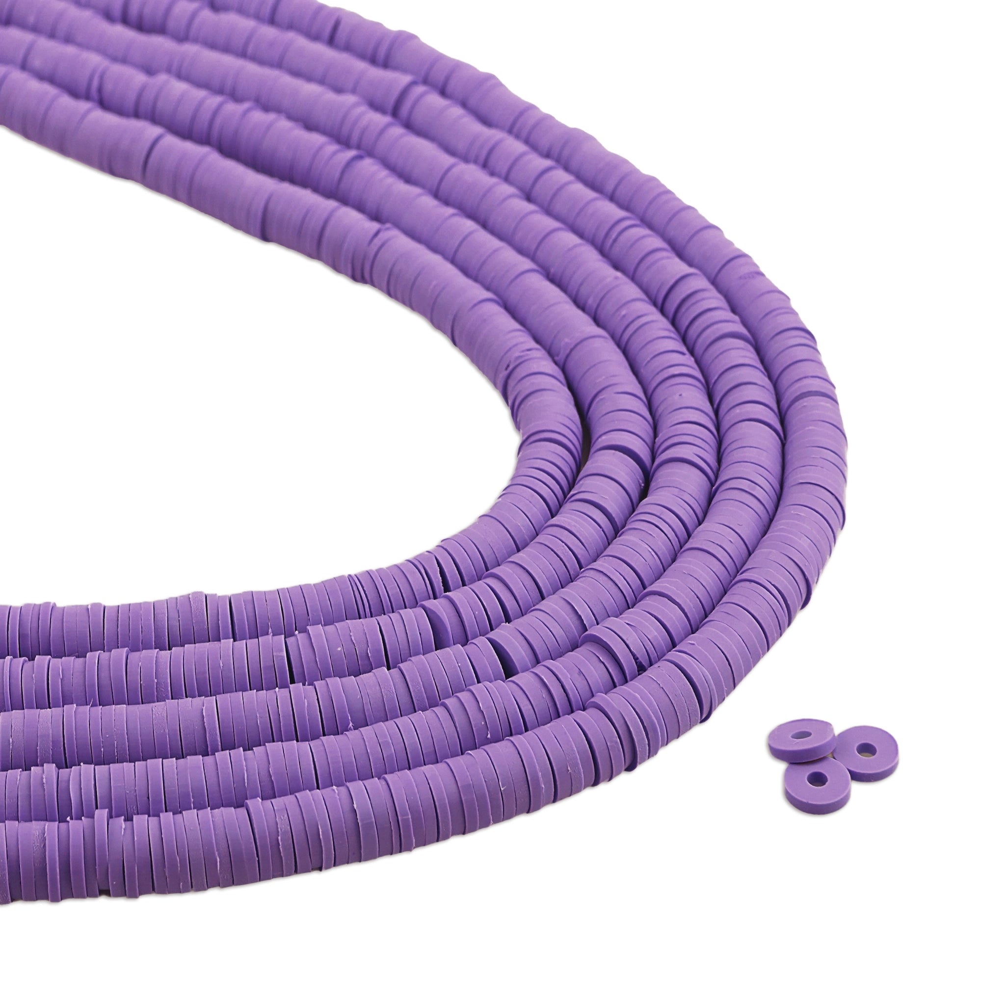 Heishi Surfer Friendship Beads- Wisteria Purple - DIY Craft Warehouse