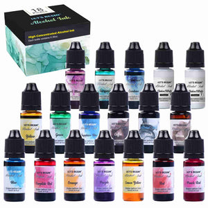 Let's Resin Alcohol Ink - 18 Bottle Set