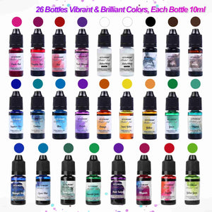 lets resin alcohol ink 26 bottle set