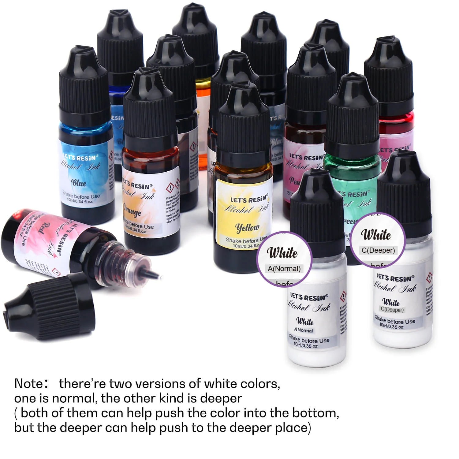 Let's Resin Alcohol Ink - 18 Bottle Set - DIY Craft Warehouse