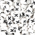 Letter Round String Bead - White & Black (6mm - 500/bag) - DIY Craft Warehouse