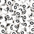 Letter Round String Bead - White & Black (6mm - 500/bag) - DIY Craft Warehouse