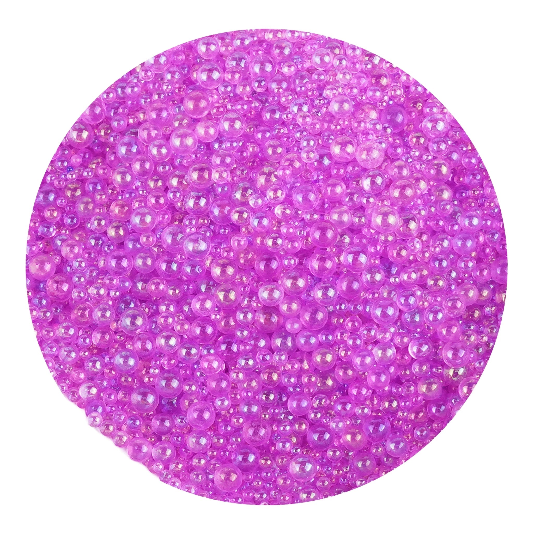 Mini Bubble Beads Glass - Pink - DIY Craft Warehouse