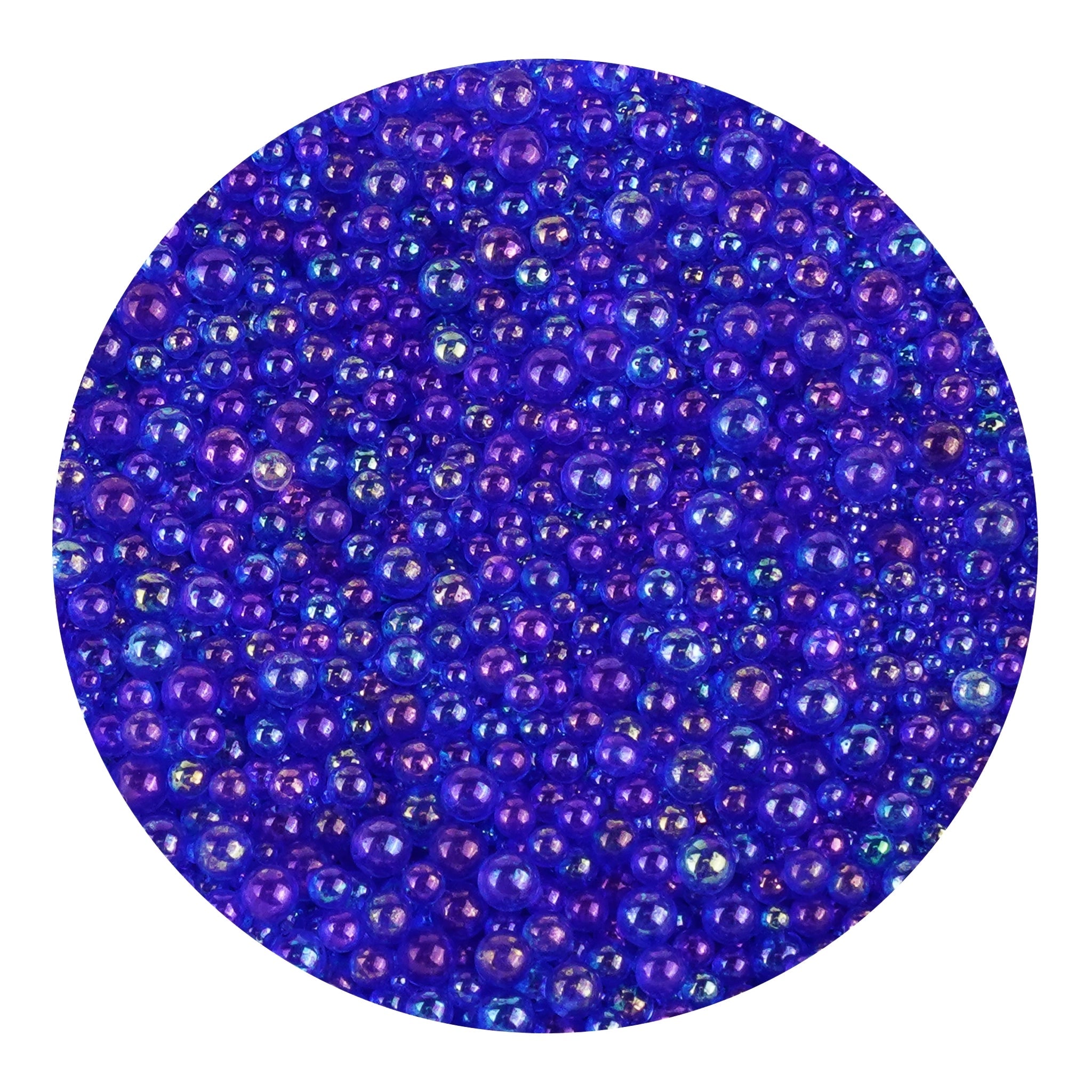 Mini Bubble Beads Glass - Royal Blue - DIY Craft Warehouse