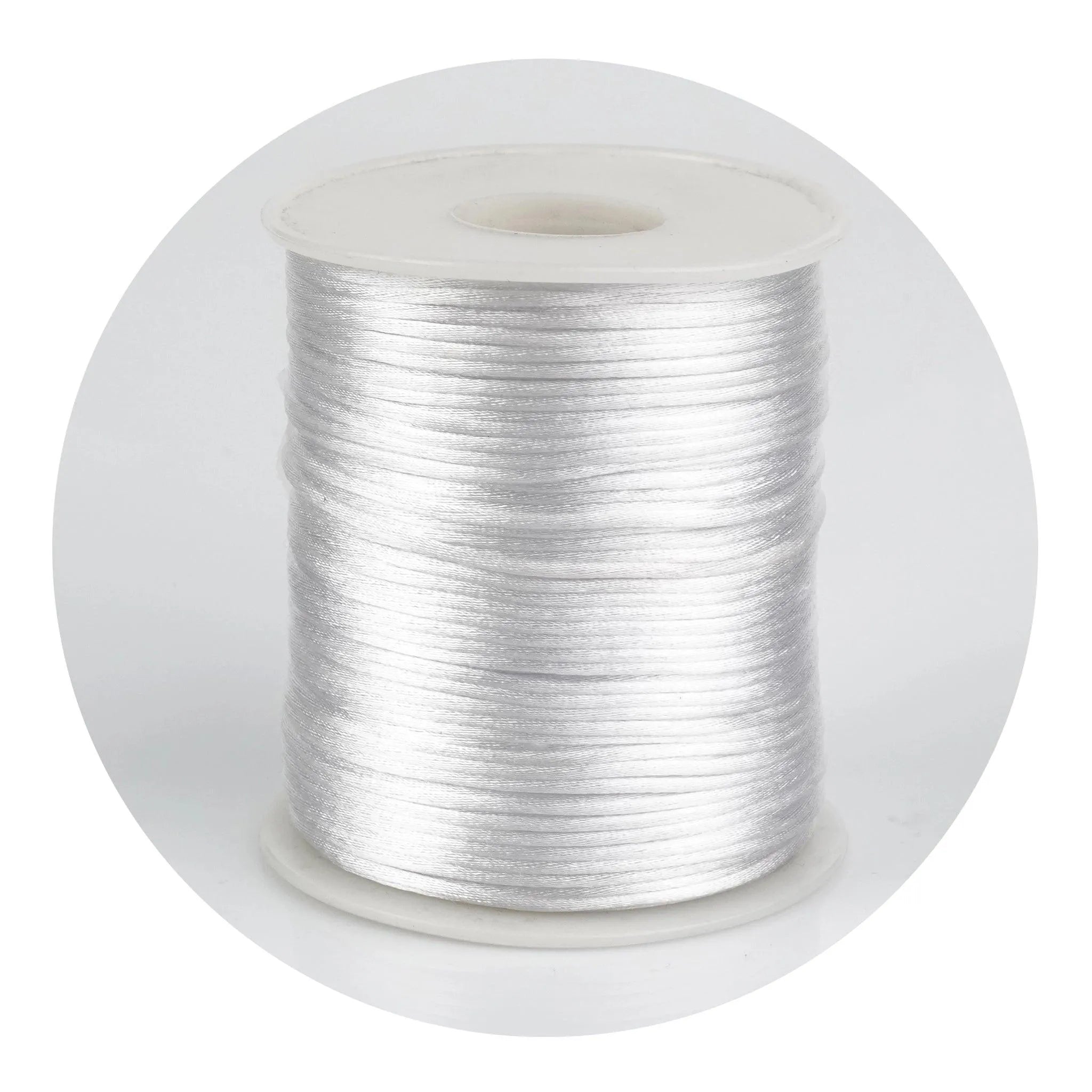 Nylon Thread - Satin White (1 Roll - 1.5mm x 164 feet) | Bulk Prices