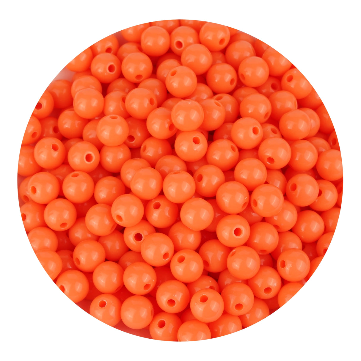Acrylic Round String Beads - Orange