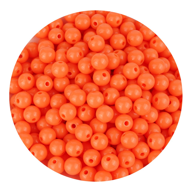 acrylic round string beads orange