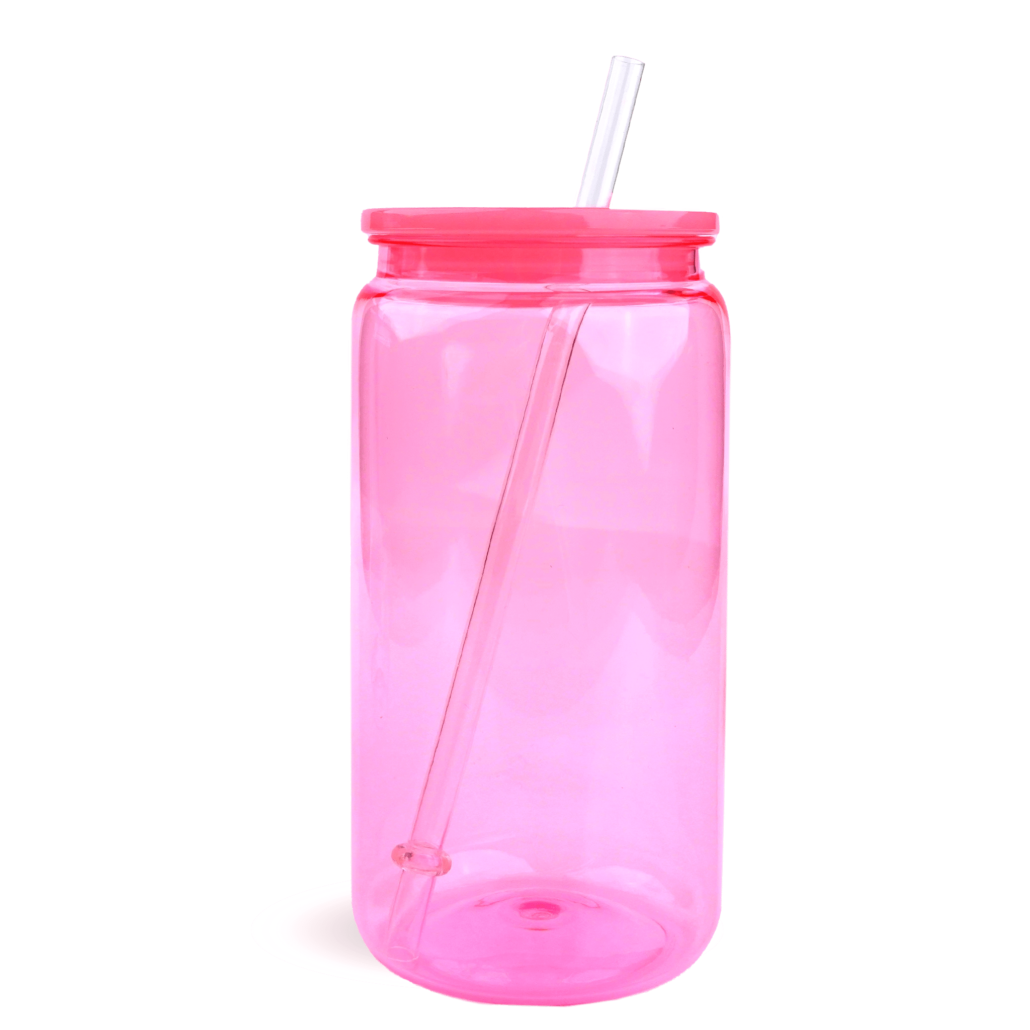 Plastic Can Transparent - Bright Pink - DIY Craft Warehouse