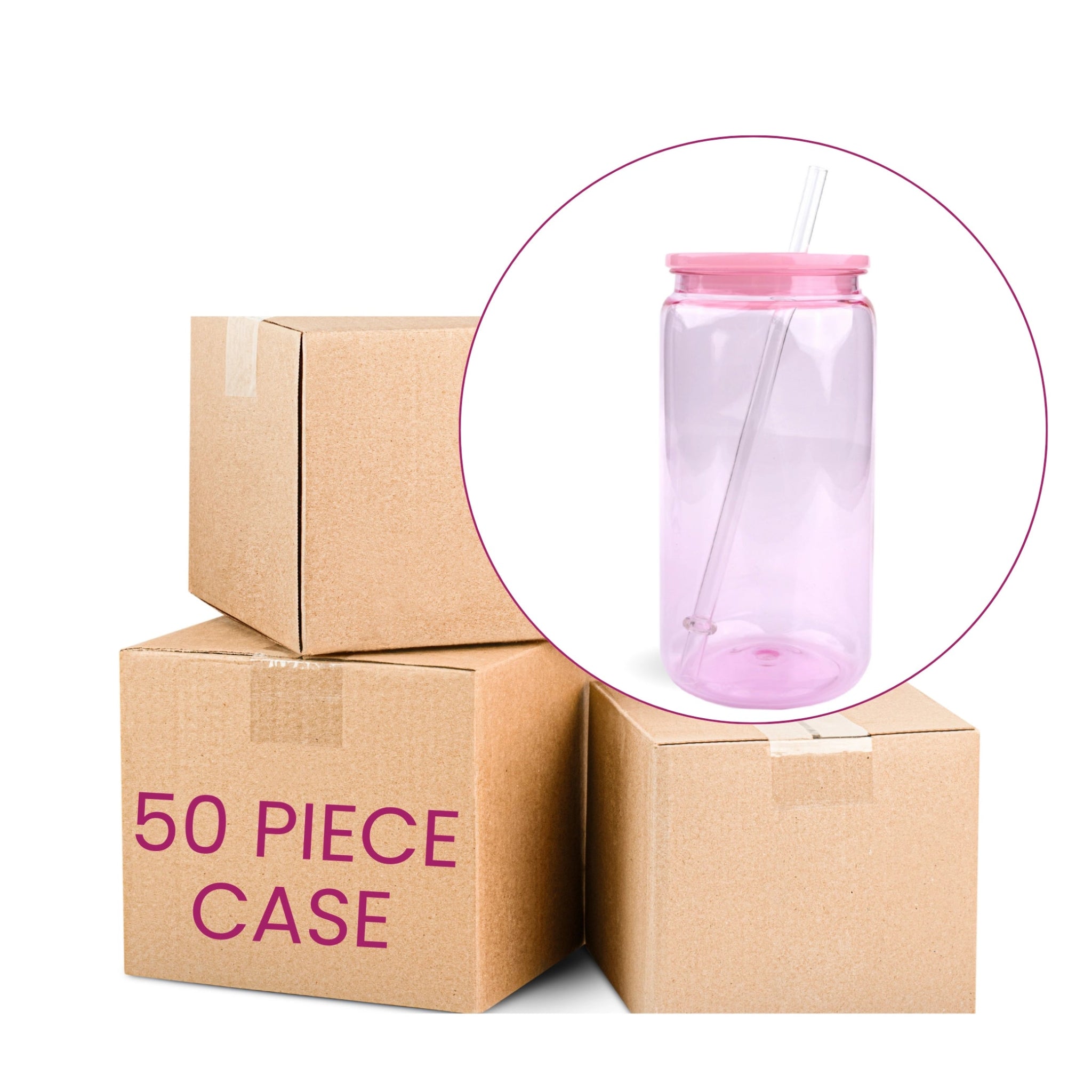 Plastic Can Transparent - Light Pink - DIY Craft Warehouse