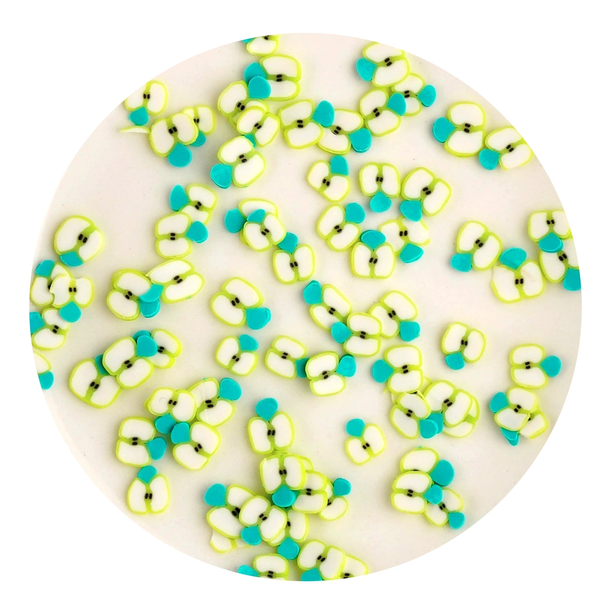 Poly Clay Slices - Green Apple Slices - DIY Craft Warehouse