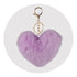 Pom Pom Heart Key Chain - Purple - DIY Craft Warehouse