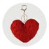 Pom Pom Heart Key Chain - Red - DIY Craft Warehouse